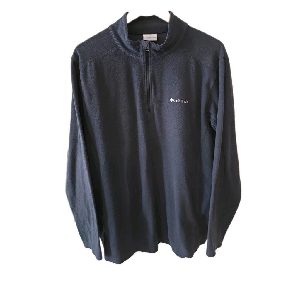Columbia Klamath Range II Men's Half Zip Fleece Pullover Black XM6279 Size Large
